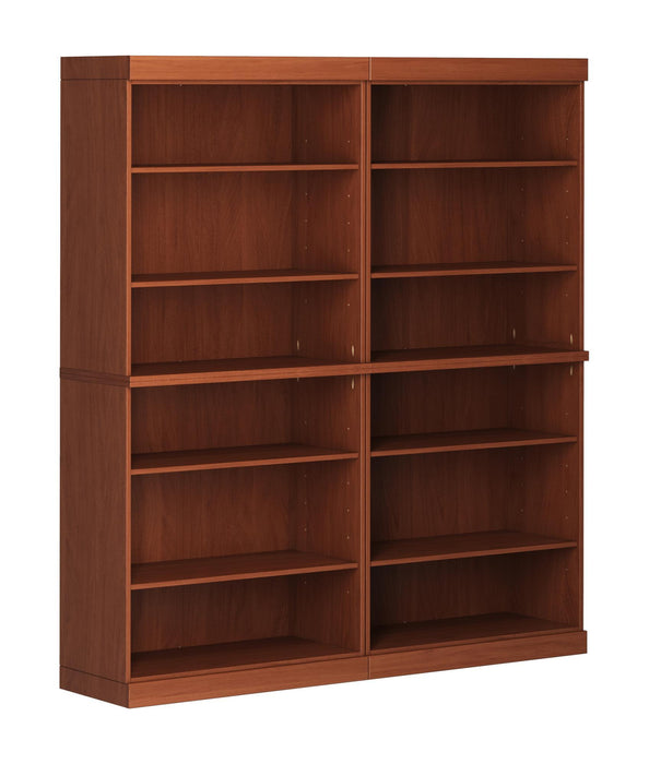 Adjustable Twelve Tier Library Bookcase - Coffee