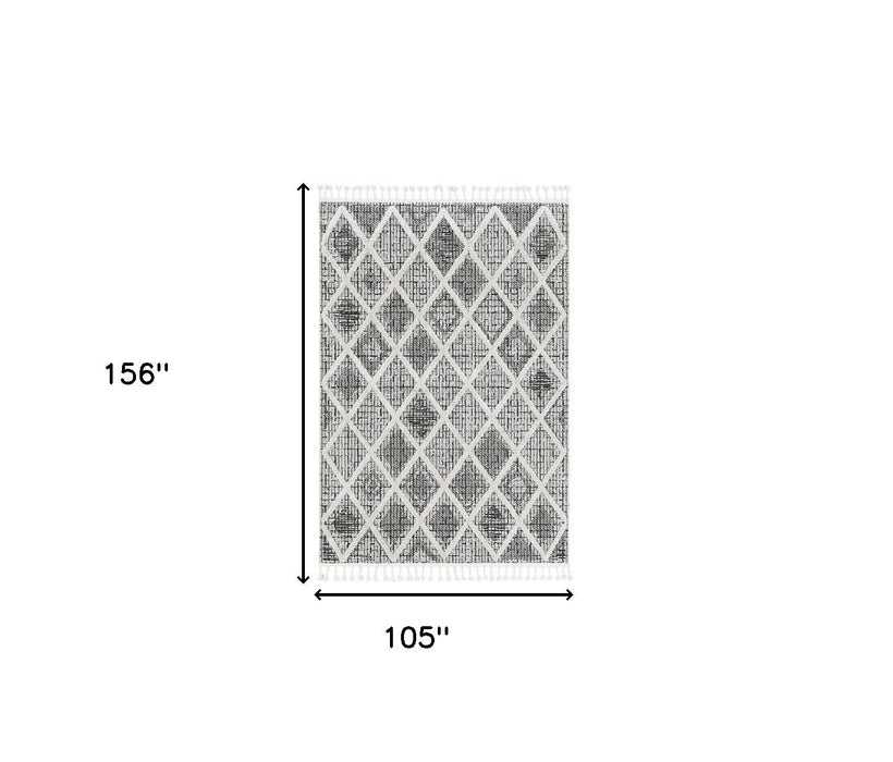 105" x 156" Polyester Rug - Charcoal