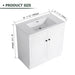Giga contemporary freestanding bathroom vanity with resin sink and soft-close cabinet doors, modern bathroom storage unit