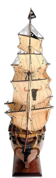Hand Painted Model Boat (401970) - Brown