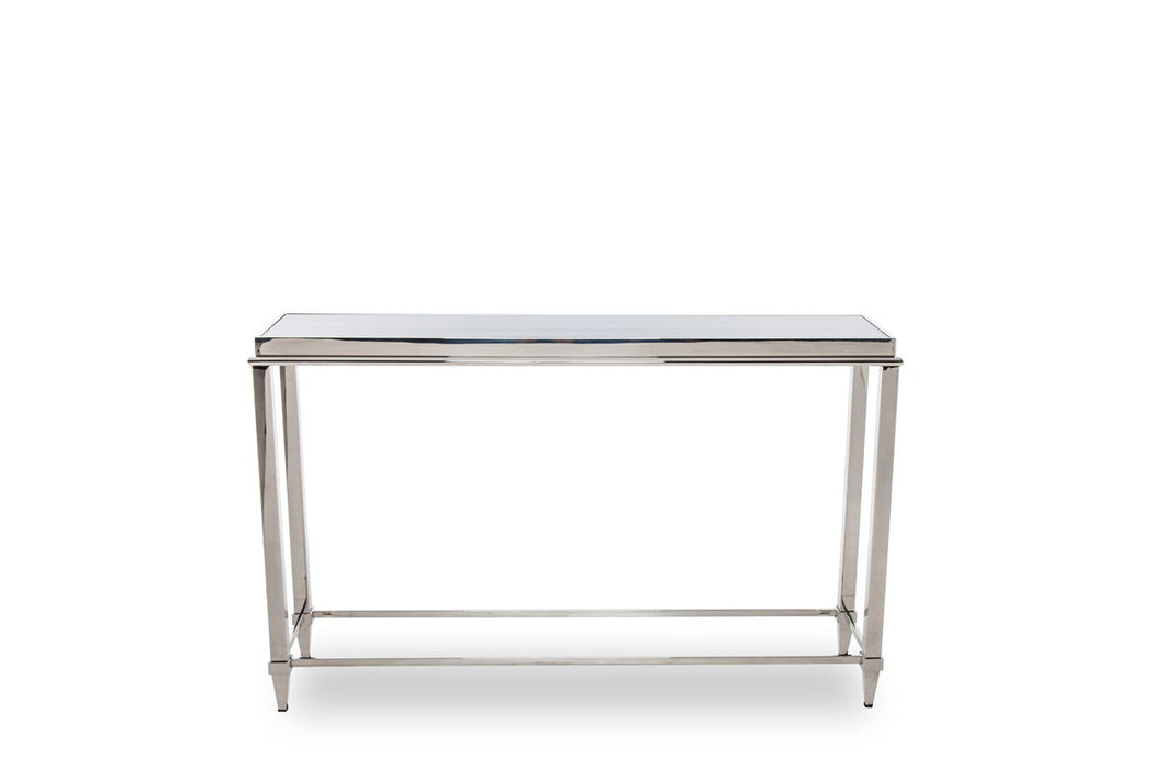 Glass Frame Console Table - Silver