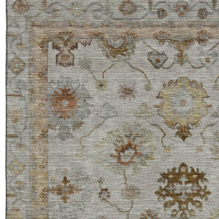 10' X 14' Oriental Washable Area Rug With UV Protection (716431) - Taupe / Beige
