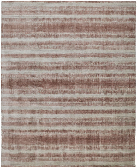 12' x 15' Abstract Hand Woven Area Rug - Tan Ivory And Pink
