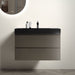 Giga Alice bathroom vanity with wall-mounted design, large storage, one-piece sink basin, modern style, without drain or faucet
