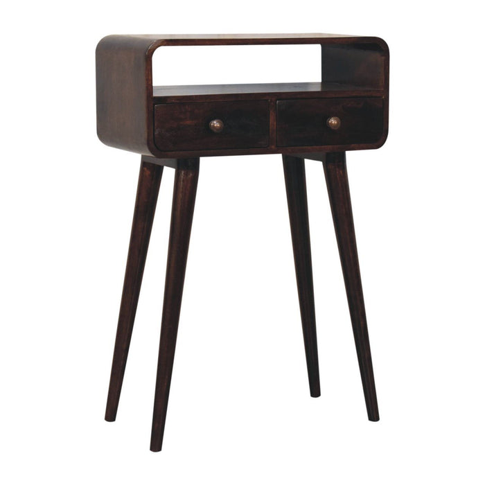 Solid Wood Console Table With Shelf With Drawer (723418) - Brown