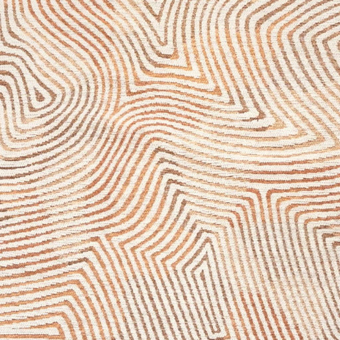 7' X 9' Geometric Washable Area Rug With UV Protection (609924) - Beige / Orange / Brown