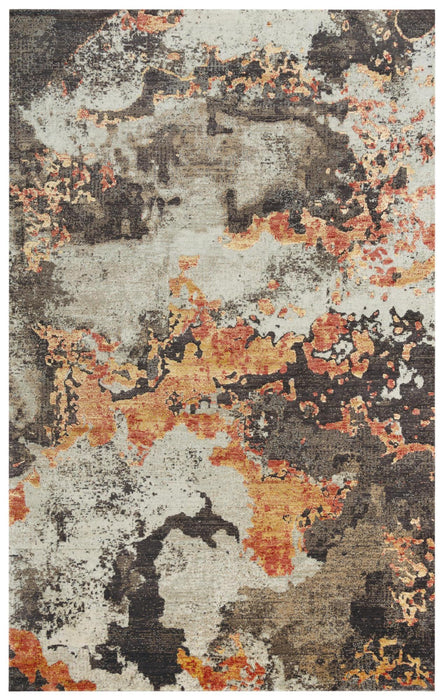 9' X 12' New Zealand Lambs Wool Abstract Hand Carved Handmade Area Rug (748014) - Brown / Copper / Beige
