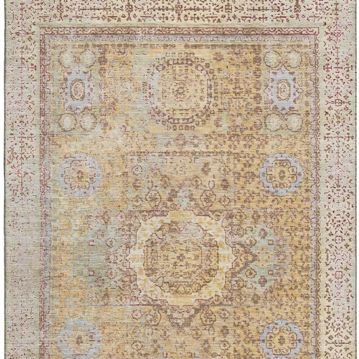 10' X 14' Oriental Washable Area Rug With UV Protection (699770) - Gold / Beige