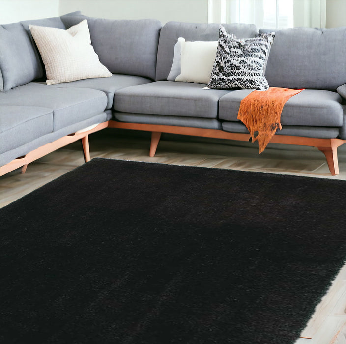 8' x 11' Shag Area Rug - Espresso Brown