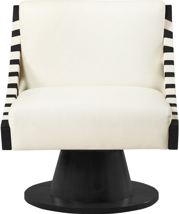 Millwin - Swivel Accent Chair With Black Base