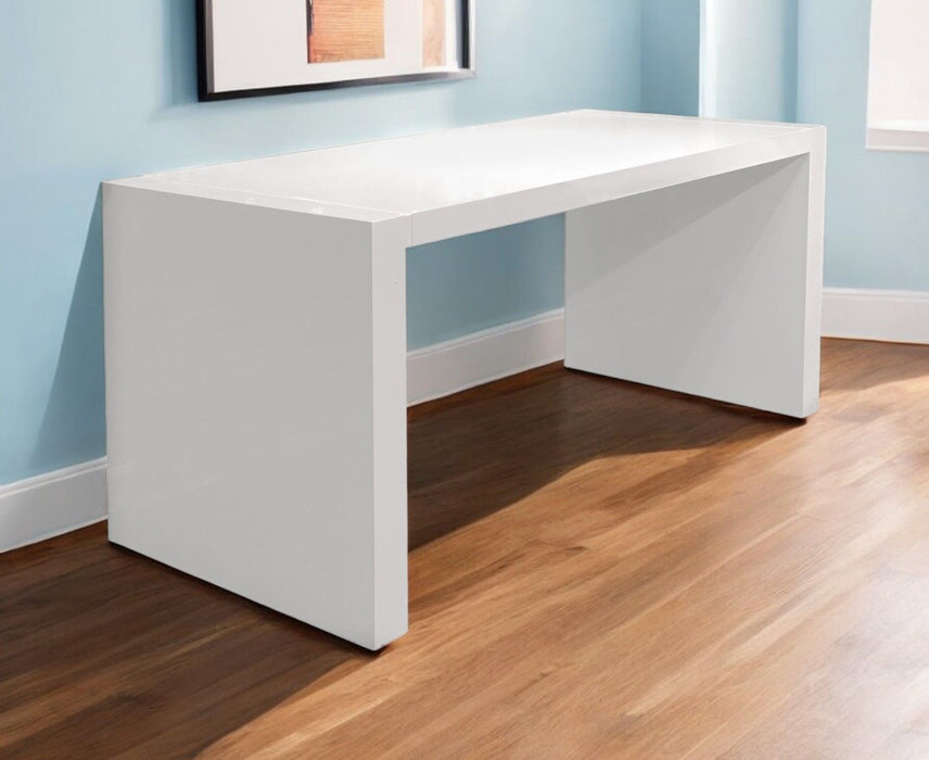 62" Wood Computer Desk - White