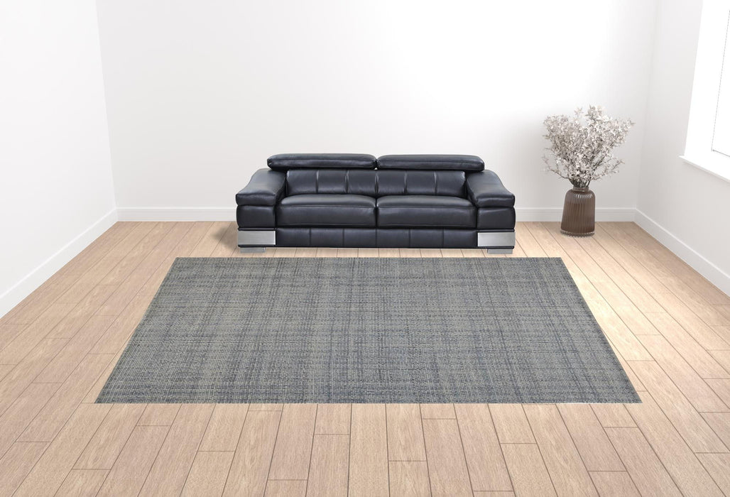 12' x 15' Hand Woven Area Rug - Gray Ivory And Blue