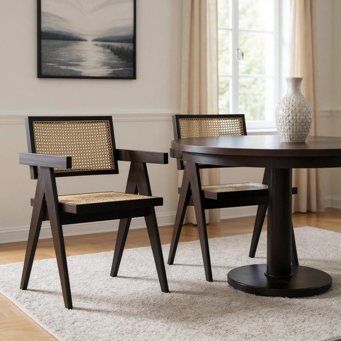 Dining Parsons Chairs Wood (Set of 2) - Black