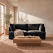 Meridian Furniture Hammond velvet performance fabric upholstered 2-piece loveseat sectional with plush cushions and modern design.