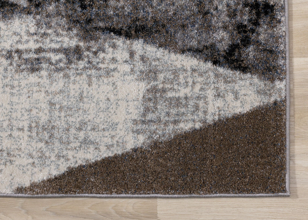 8' X 11' Geometric Area Rug (660169) - Cream / Brown / Black