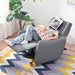 Giga Wall Hugger power recliner chair with USB Type-C port, plush fabric, and adjustable reclining feature for comfortable seating.