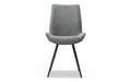 Gray fabric side chair by ESF with a sleek, modern design, featuring a cushioned seat and backrest for comfortable seating.