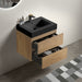 Giga Alice natural oak bathroom vanity with integrated sink, wall-mounted design, large storage, modern style, and one-piece basin.