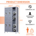 Gray Giga 6-door metal lockers with locks, ideal for employees, storage at home, gym, office, school, or garage.