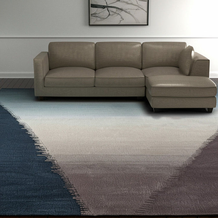 10' X 14' Geometric Hand Tufted Area Rug - Taupe