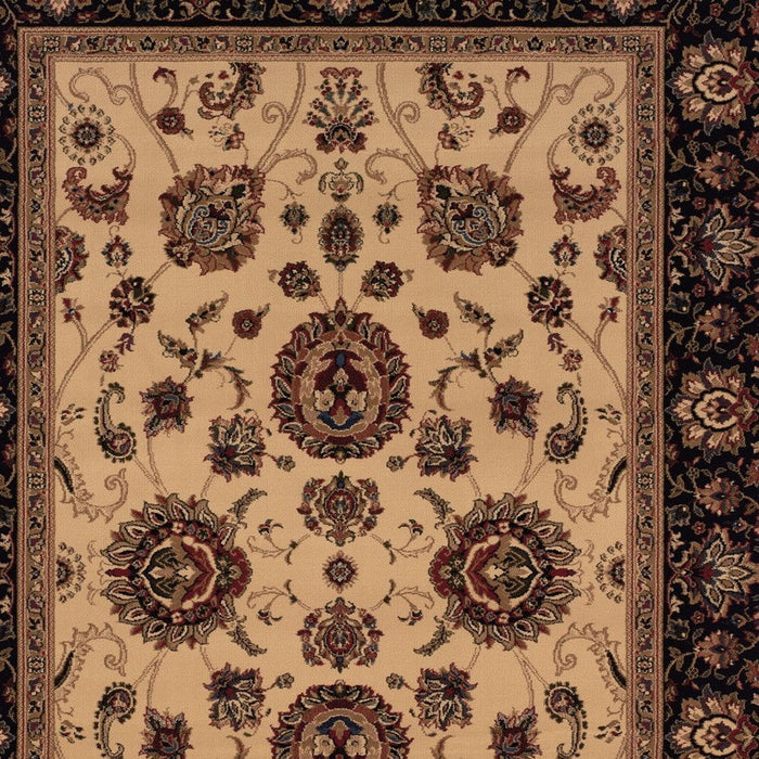 8' X 11' Oriental Area Rug (574351) - Ivory / Black