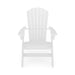 Giga Adirondack arm chair made of sturdy HDPE poly lumber, ideal for poolside, patio, and garden relaxation.