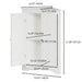 White Giga linen corner cabinet with two doors and adjustable shelves, ideal for bathroom storage.