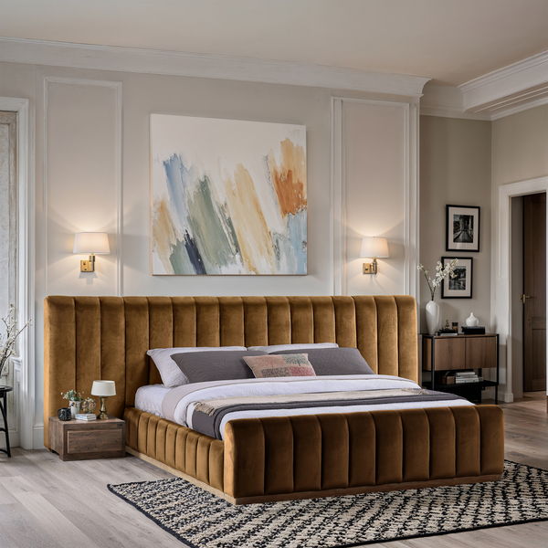 Amara - Velvet Upholstered Bed