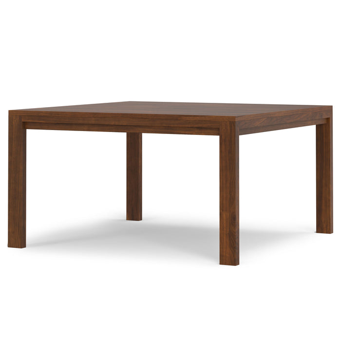 54" Wood Frame Base Square Dining Table - Walnut