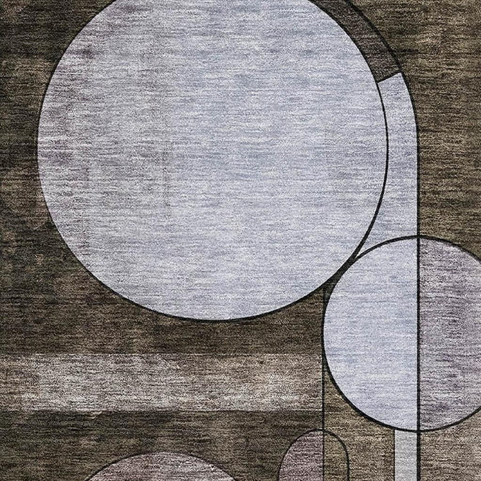 10' X 14' Geometric Washable Area Rug With UV Protection (685282) - Brown / Blue / Beige