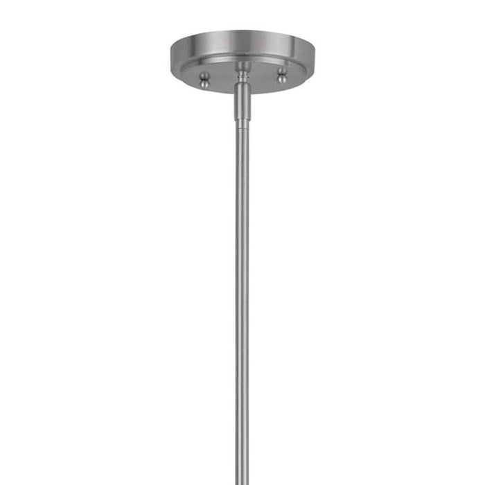 3 Light Metal Dimmable Chandelier With Shades - Nickel / White
