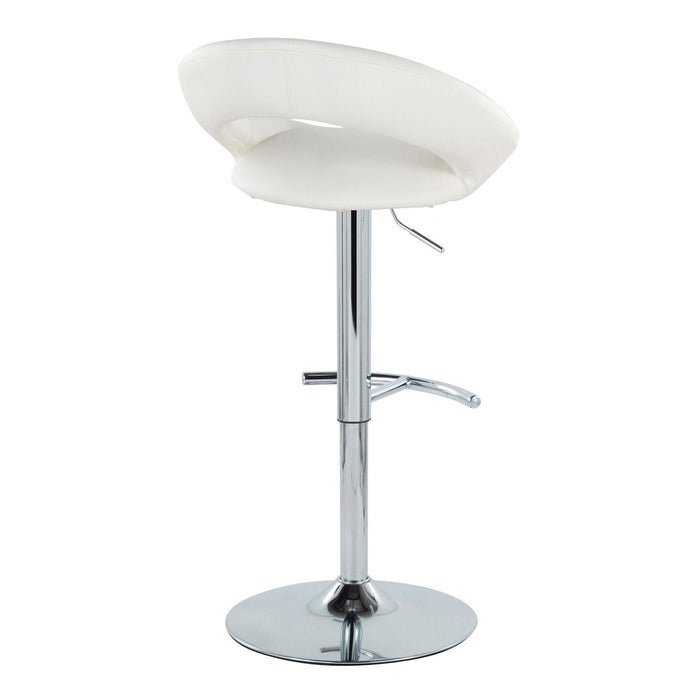 Posh - Adjustable Barstool With Swivel - Chrome Metal (Set of 2)