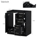 Giga bathroom vanity with sink, three drawers, soft-closing doors, and storage cabinet in a freestanding set.
