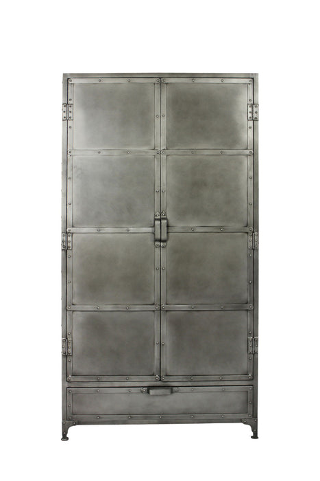 Iron Drawer Combo Dresser - Silver