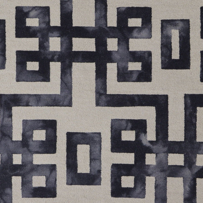10' x 14' Wool Tufted Handmade Area Rug - Ivory And Black