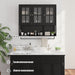 Giga 3-door wall cabinet with glass doors and towel bar, ideal for kitchen or bathroom storage, mounted on a wall.