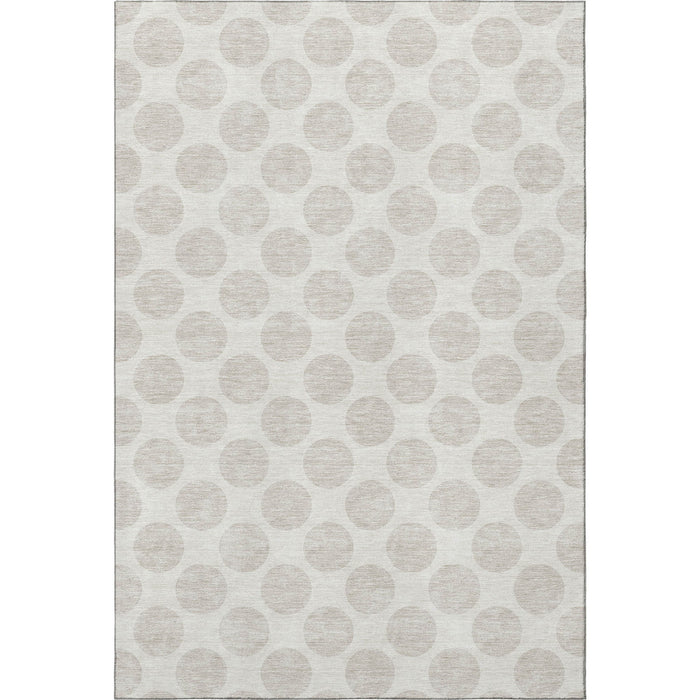 10' X 14' Polka Dot Washable Area Rug With UV Protection (677405) - Ivory / Beige