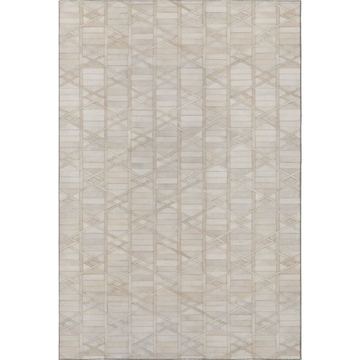 10' X 14' Geometric Washable Area Rug With UV Protection (644664) - Ivory / Beige