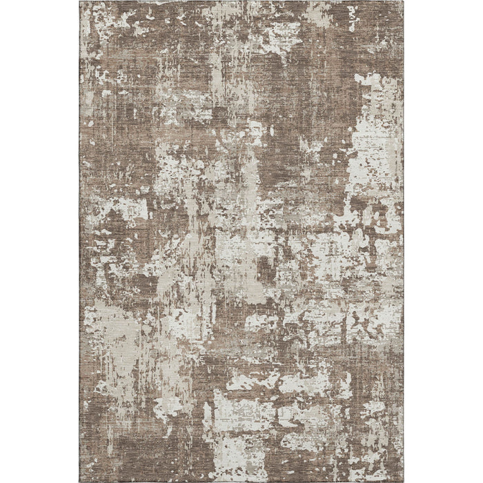 10' X 14' Abstract Washable Area Rug With UV Protection (679102) - Brown / Beige
