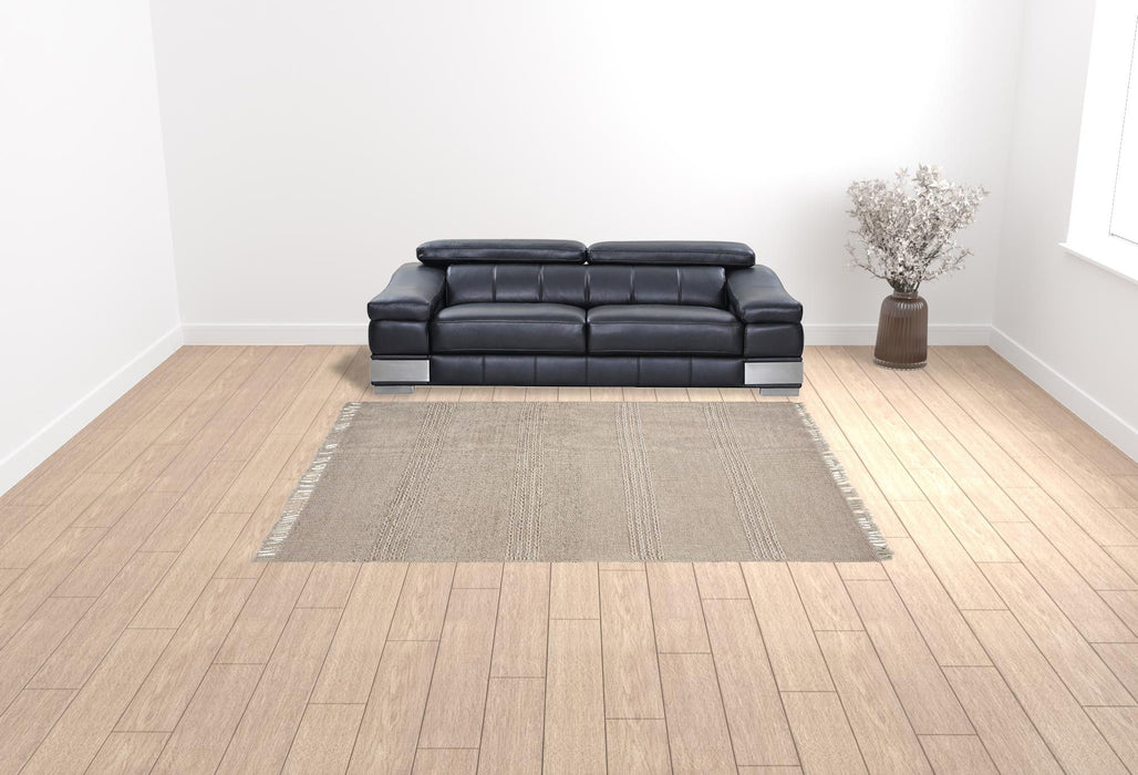 9' x 12' Wool Hand Woven Area Rug - Natural