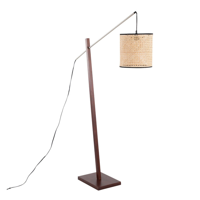 Arturo - Contemporary Floor Lamp - Walnut Wood