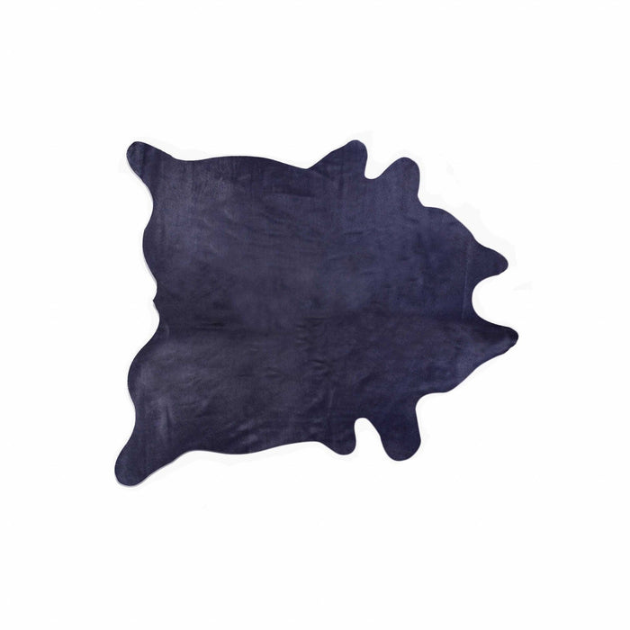 6' x 7' Cowhide Cowhide Area Rug - Navy Blue