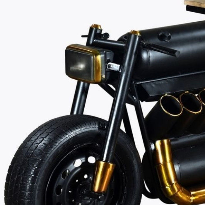 17" X 70.5" X 33" Vector Bike Bar - Black / Gold