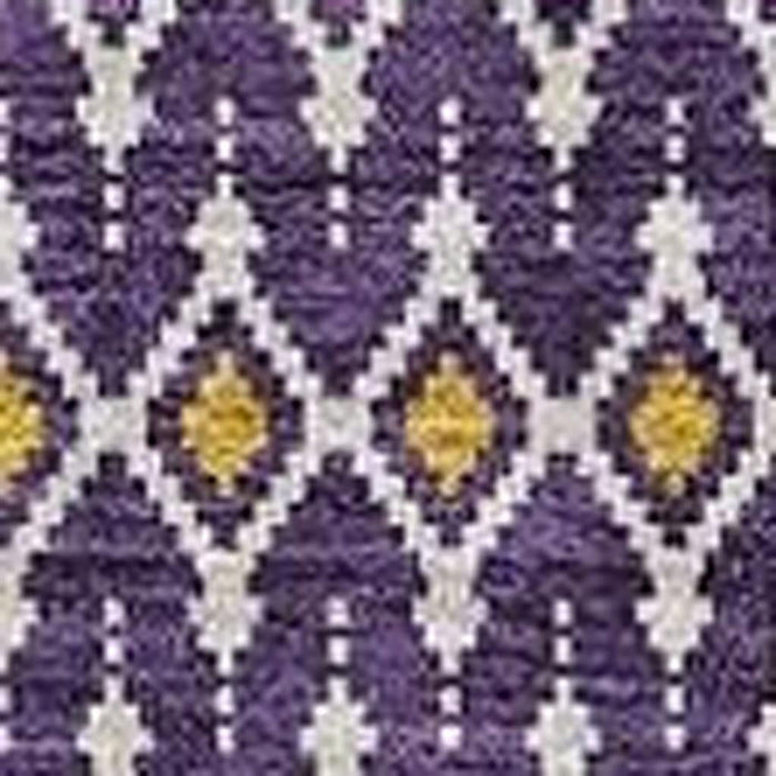 10' X 14' Tribal Washable Area Rug With UV Protection (657137) - Purple / Yellow