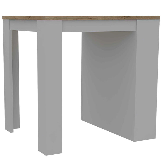 36" Kitchen Island With Storage - White / Natural