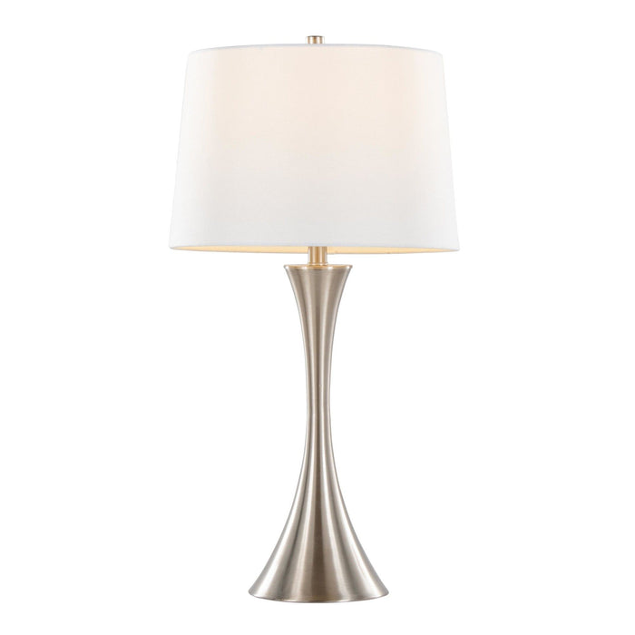 Lenuxe - 24" Metal Table Lamp - Brushed Nickel (Set of 2)
