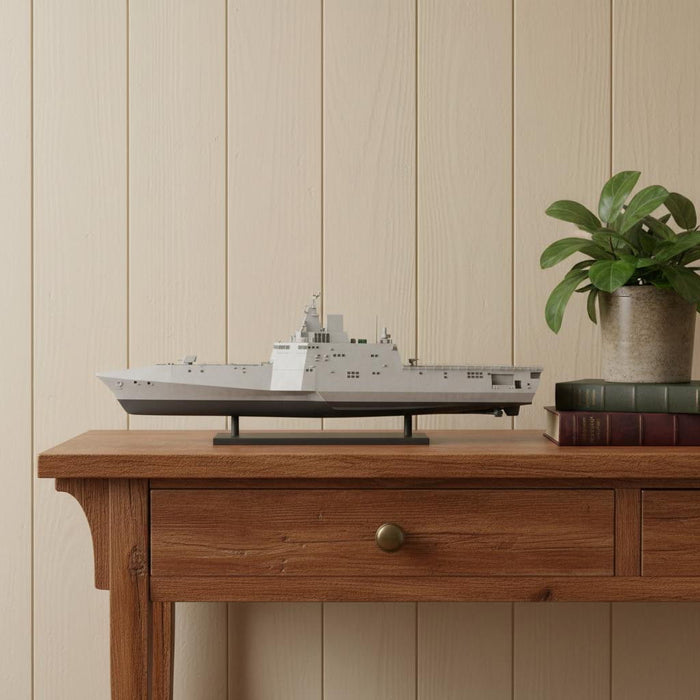 Hand Painted Model Boat (624265) - Gray
