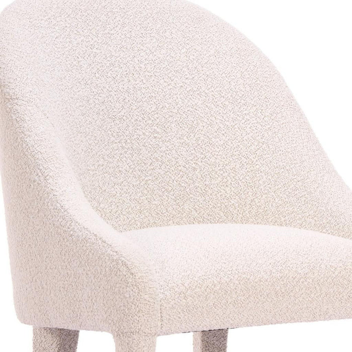 Fabric Dining Side Chair - Ivory / White