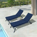 Giga outdoor lounge chair cushion replacement for patio furniture, includes back and seat cushions on a chaise lounge.
