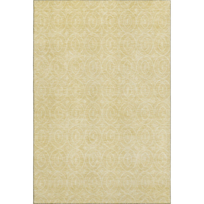 10' X 14' Geometric Washable Area Rug With UV Protection (691914) - Wheat / Gold